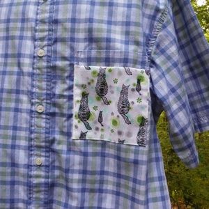 Cat Dreamin' Cool w Banded Collar, Short Sleeves